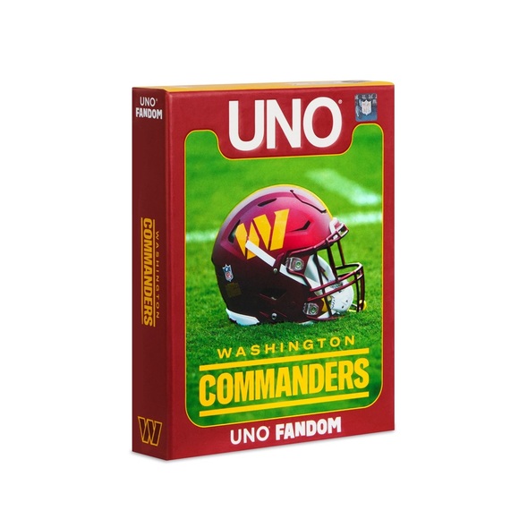 Mattel UNO Fandom Washington Commanders Card Game - Red and Green - Picture 1 of 13